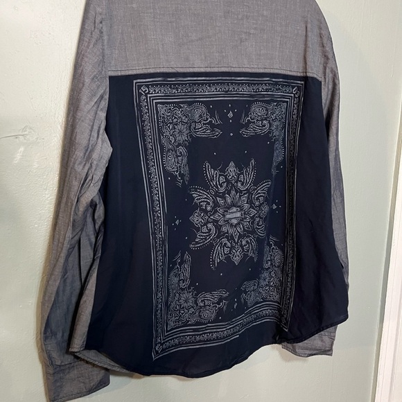 Harley-Davidson blue denim button down blouse - Picture 7 of 8